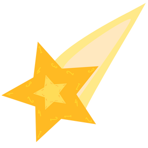 Back button Shooting star logo